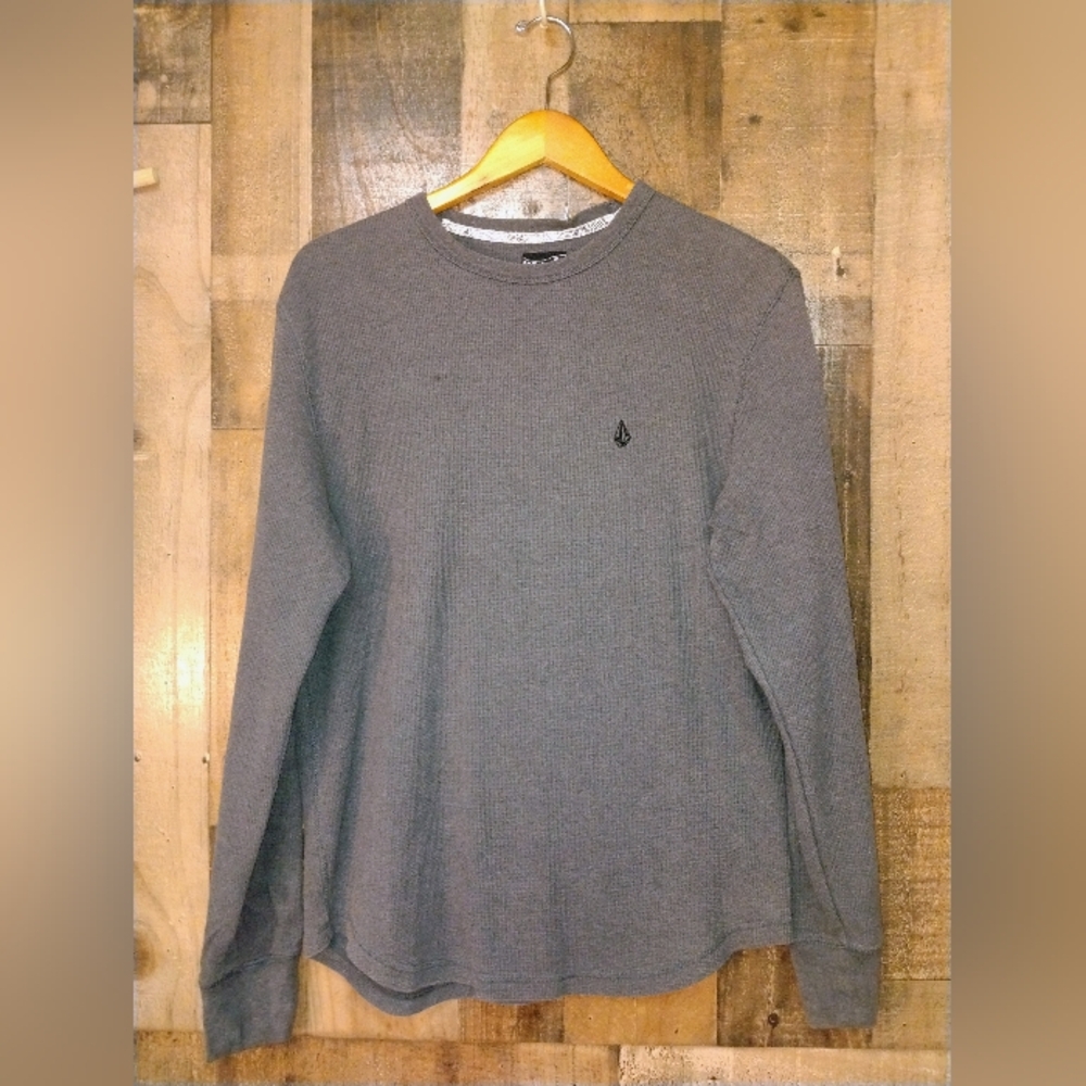 Volcom Stone Men's Gray Long Sleeve Thermal Shirt Size Large